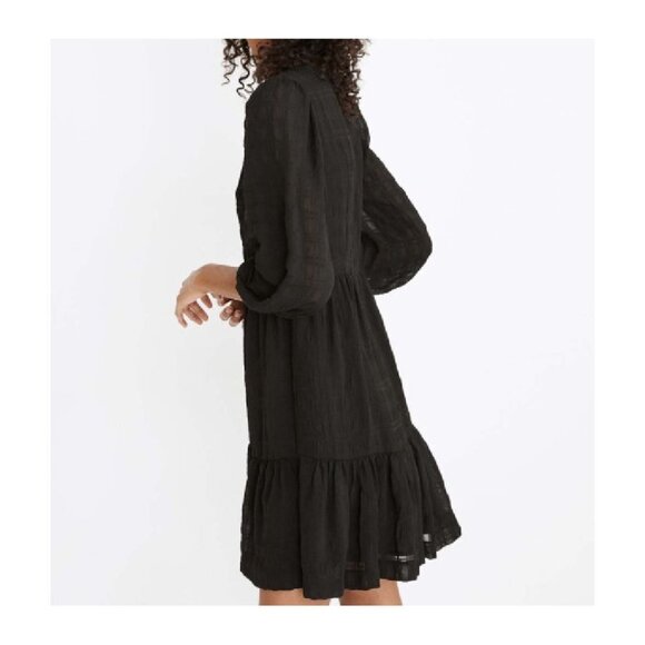 💥Madewell Puff Sleeve Ruffle-Hem Mini Dress - NEW - Picture 4 of 7